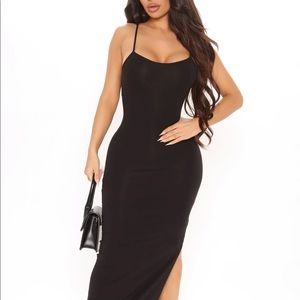 BRAND NEW FASHION NOVA Black True Story Maxi Dress. Size - S